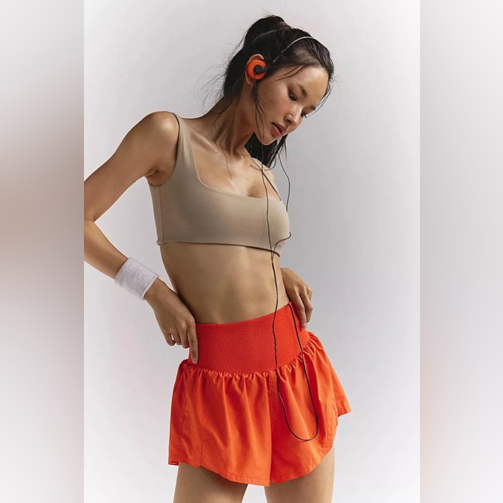 Free People Carpe Diem Red High-Waisted Shorts